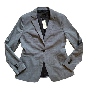 Banana Republic Damen Petite (Größe 2P) Blazer Jacke mit Knöpfen grau - Bild 1 von 5