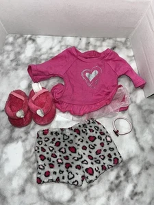 American Girl Doll Lovely Leopard Pajamas Loungewear 2015 Complete - Picture 1 of 5