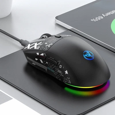 Colorful RGB Laptop Wireless Mouse 3-mode Wireless Bluetooth Mouse  Laptop - Image 1 of 4