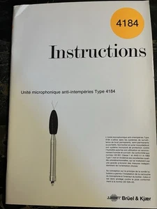 Bruel & Kjaer INSTRUCTION MANUAL 4184 Français ORIGINAL - Imagen 1 de 1