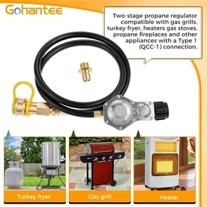 1x 190K BTU Propane Regulator with QCC1 Connection Kit for Outdoor Appliances - Picture 1 of 9