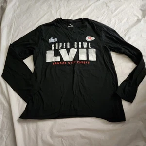 Kansas City Chiefs Fanatics Super Bowl LVII Roster Camisa Manga Larga Hombres M Negra - Imagen 1 de 6