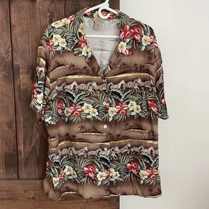 Top Teddi vintage anni 90 2x zebra ibisco bottoni safari camp camicia hawaiana rayon - Foto 1 di 11