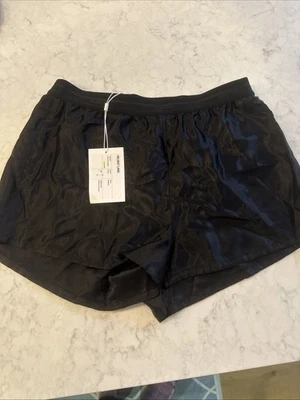 Helmut Lang Black Pull On Shorts Size 4-New With Tag - Image 1 of 4