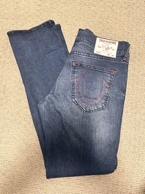 True Religion Ricky Relaxed Straight Men's Denim Blue Jeans Size 34 - Image 1 of 4