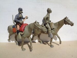 Imrie Risley or similar, US Cavalry, lot of 2 banjo Horse, unpainted, 54mm lead