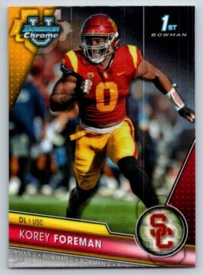 2023 Bowman University Chrome #190 Korey Foreman - Image 1 of 2
