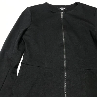 Chaqueta Blazer La Bijou Mujer Talla M Carrera Cremallera Completa Frontal Elastizada Sin Cuello Foto 1 de 4