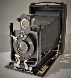 Seltene Leonar 10 x 15 cm Modell B1 Großformat-Klappkamera mit 140 mm F8 Objektiv C1914 - Bild 1 von 9