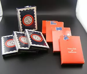 8 mazzi di carte da gioco vintage Friars Club Of California Pinochle 4 blu 4 rosse - Foto 1 di 7