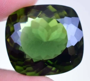 Natural Bi-Color Tourmaline 22.10 Ct Cushion Cut Rare Certified Loose Gemstone - Picture 1 of 6