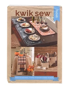 Sewing Pattern for Home, Table Runner, Table Decor Kwik Sew K4348, Uncut F/F - Picture 1 of 3