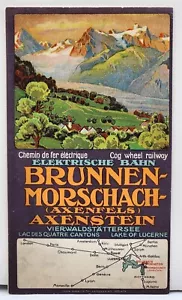 1930 Swiss Electric Cogwheel Railway Timetable & Travel Brochure German Language - Picture 1 of 4