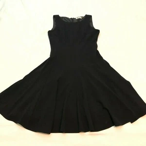 Calvin Klein Fit and Flare Women's Dress Black Sleeveless Size 6 P - Picture 1 of 8
