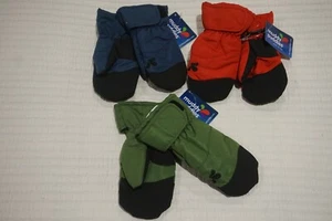 MUDDY PUDDLES GIRLS BOYS FLEECE LINED MITTENS GLOVES RED BLUE GREEN - Picture 1 of 24