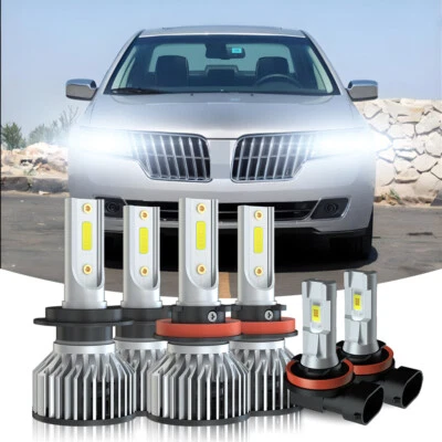 Kit combinado de faros LED 6X 6000K + faros antiniebla para Lincoln MKZ 2007-2012 Foto 1 de 4