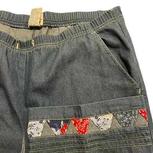 Vintage Koret City Blues Caprihose Damen Small Quilt Patch Pull On Hose - Bild 1 von 14