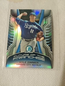 2014 KYLE ZIMMER BOWMAN CHROME MINI ROOKIE CARD RC #FF-KZ FUTURE KC ROYALS - Imagen 1 de 2
