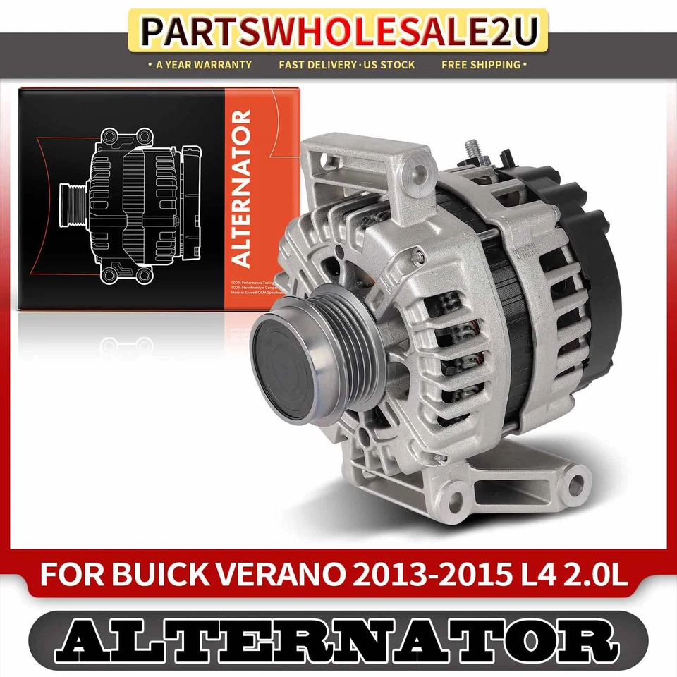 Alternator for Buick Verano 2013 2014 2015 L4 2.0L 130 Amp 12 Volt CW 5-Groove - Image 1 of 4