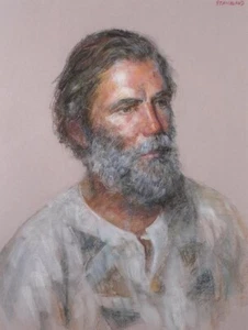THOMAS J STRICKLAND (American, 1932-1999) Pastel Portrait of Maurice Listed - Picture 1 of 4
