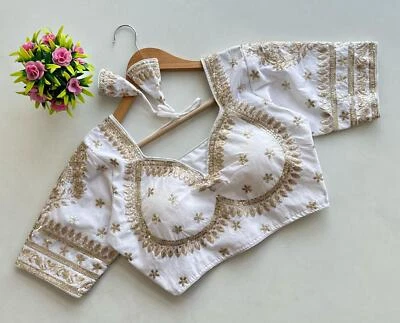 Nueva Blusa Sari India Preparada Blusas Cosidas Para Mujer Diseñador Choli Foto 1 de 4