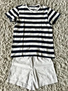 Schliesser Schlafanzug Shorty Pyjama für Kinder in blau grau Gr. 140 - Bild 1 von 4