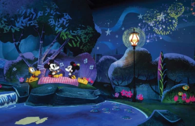 米奇失控铁路米妮老鼠冥王星结局烟花之夜迪士尼海报 — 第 1/4 张图片
