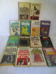 Lot 14 Agatha Christie Mystery Paperback Books, VTG 1970s Pocket Books, Bantam - Imagen 1 de 6