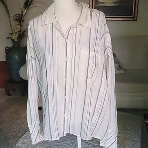 Sanctuary Linen Button Down Long Sleeves Women's Shirt - Picture 1 of 10