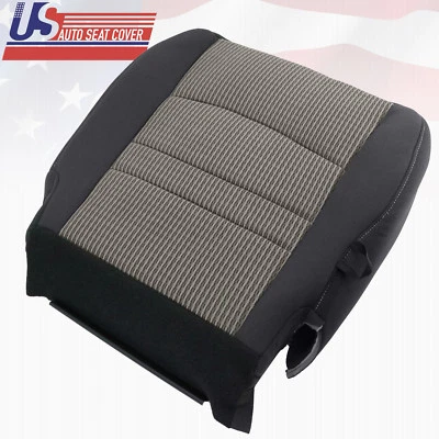 Cubierta de asiento de tela inferior negra/gris para Dodge Ram 5500 SLT 2009 2010 lado del conductor Foto 1 de 4