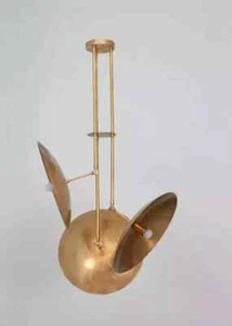 Vintage 3 Light Domed Pendant Mid-Century Modern Sputnik chandelier light. - Picture 1 of 7