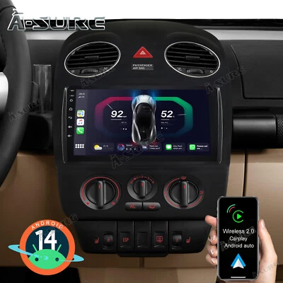 9" 2GB+64GB Carplay Android 14 Autoradio GPS Navi RDS Für VW New Beetle 1C1 9C1 - Bild 1 von 4