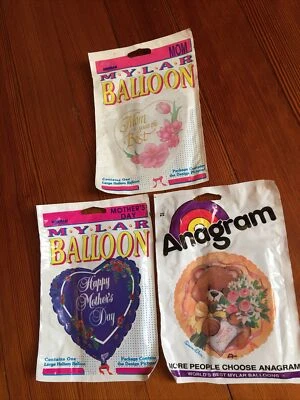 3 Globo Metálico Oso Feliz Día de la Madre Anagrama De Colección NUEVO Mylar Simon Elvin A8 Foto 1 de 4