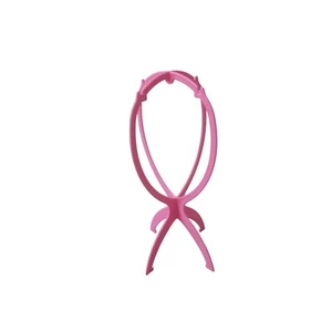 Pink Heavy Duty Plastic Portable Collapsible Wig Hat Stand - Picture 1 of 2