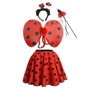 Ladies Ladybird Skirt & Wings Set World Book Day Fancy Dress Costume - Picture 1 of 1