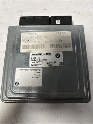 2006 2007 BMW 330i Engine Computer Module ECM ECU 7 553 166 OEM H3 Foto 1 de 3