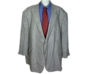 Chaqueta Abrigo Deportivo Oak Hill Lino Rayón 2 Botones Marfil Hombre’s 58S. - Imagen 1 de 7