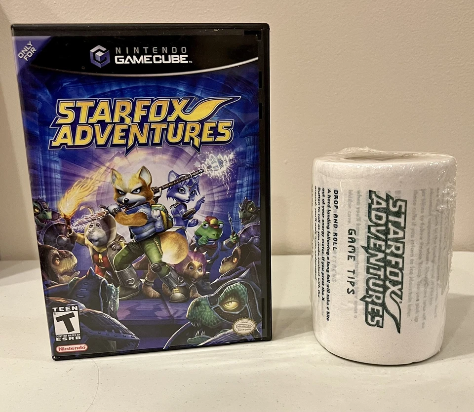 Starfox Adventures GameCube Game CIB & 2002 Game Tip Toilet Paper Nintendo RARE! - Image 1 of 4