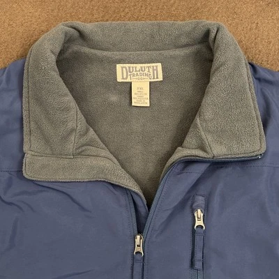 DULUTH TRADING Mens Blue Full Zip Softshell Fleece Lined Gilet Hiking Vest 2XL - Image 1 of 4