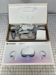 Oculus Quest 2 Virtual Reality VR Headset 128GB White Meta Facebook Box - Picture 1 of 14