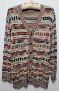 MISSONI SPORT XL Vintage Baumwolle Strickjacke Made In Italy Strick Strukturiert Top - Bild 1 von 10