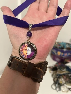 Purple Velvet Sun Choker - Image 1 of 4