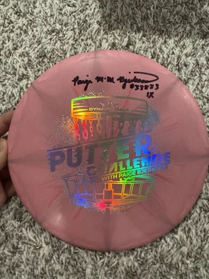 Discos dinámicos Judge Paige Bjerkass disco de golf firmado coleccionista guardado Foto 1 de 4