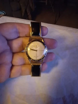 Vintage 1950s Lord Elgin Clubman Waffle Honeycomb Dial 14K Gold Filled - Image 1 of 4