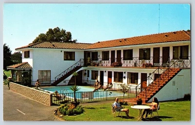 Postal Santa Bárbara Blue Sands Motel California Foto 1 de 3