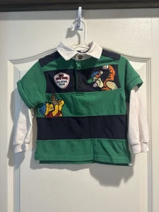 Disney Winnie Pooh Hundred Acre Wood Tigger  Baseball Boys 4T Polo Shirt - Picture 1 of 8