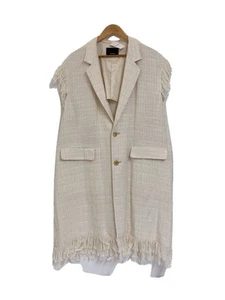 08 Circus Vest Summer Tweed Sleeveless Long Jacket 1 Cotton S24SS-OT11 Used - Picture 1 of 5