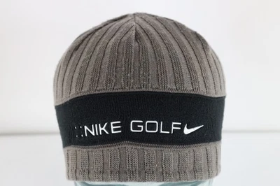 Vintage Nike Golf Travis Scott Mini Swoosh Reversible Winter Beanie Hat Cap Gray - Image 1 of 4