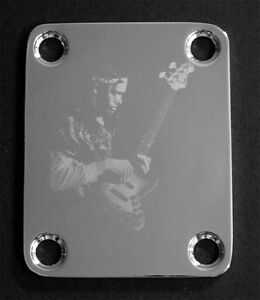 GUITAR NECK PLATE Custom Engraved Etched - Fit Fender Bass - JACO PASTORIUS