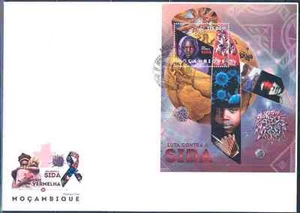 MOZAMBIQUE 2012 RED CROSS FIGHT AGAINST AIDS SOUVENIR SHEET FDC - Picture 1 of 1